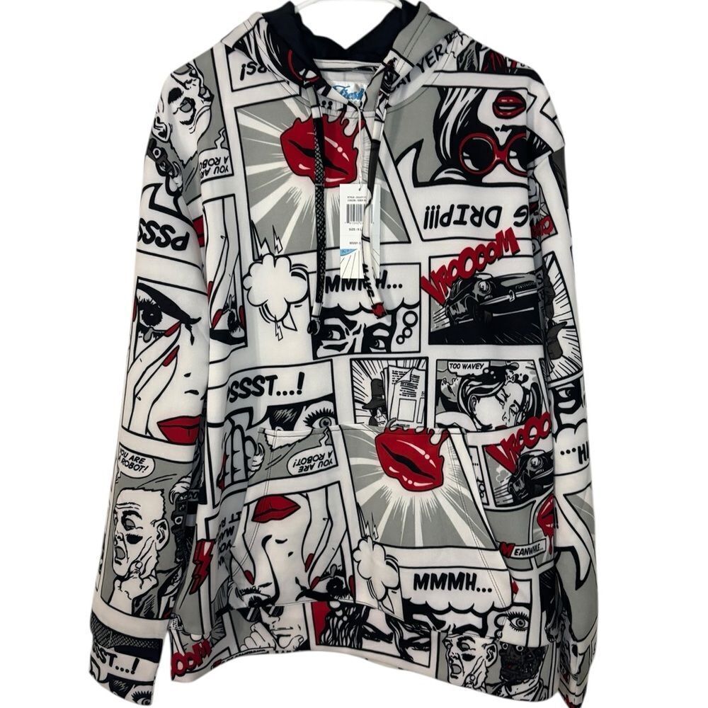 Drill Clothing Fresh Prints of Bel Air Comic Hooded Sweatshirt NWT Size XL